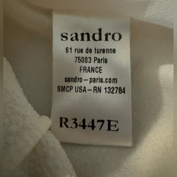 Sandro Rapprochement Dress in White - Picture 12 of 15